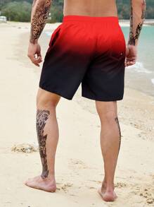 Surfspeed Men's Ombre Drawstring Beach Shorts