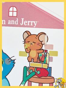 TOM & JERRY X SHEIN 欢乐粉红屋卡通字母图案亚克力组装收纳盒 - 粉色 - 查看 3