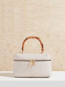 SHECARRY Borsa a spalla minimalista e versatile alla moda, colore bianco