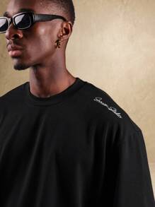 SUMWON 超大号 Sundown Studios T 恤植物印花街头风棕榈叶图案奢华宽松都市时尚 T 恤