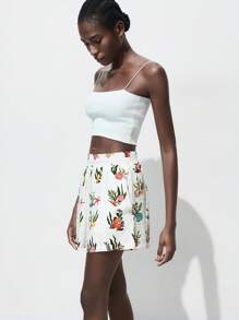 Maija Damen Muschel Muster Shorts mit elastischem Bund und weitem Bein - Grün - Übersicht 8