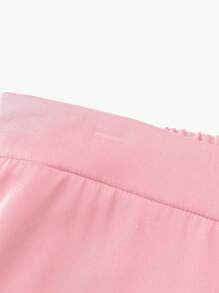 Elenzga 大码女式纯色简约日常A字裙