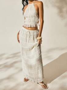 Easelle New Arrival Summer Women's Bohemian Style Vacation Outfit Women Two Pieces Outfits For Daily Wear Expose The Waist