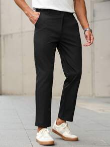 Manfinity Mode Plus Size Men's Solid Color Pockets Work Commute Suit Pants Pants For Men Men Suit Pants Men S Formal Pants Men Clothing Men Pants Men S Dress Pants Black Pants For Men It Is Great For Couples And Makes An Excellent Gift Idea For Boyfriends Or Husbands.