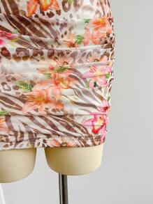 Soleia Đầm bó sát hở lưng in họa tiết báo hoa cho nữ, cổ chữ V sâu, thích hợp cho tiệc tùng, hẹn hò, trà chiều, lễ hội âm nhạc, lễ hội hóa trang, gợi cảm & thời trang, trang phục đi biển, mùa hè - Nhiều màu - Xem 5