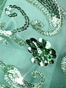 Athîral 女式性感亮片刺绣露背挂脖无袖上衣，夏季 - 綠色 - 查看 6