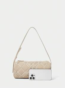 SHECARRY BRAIDED PU LEATHER SHOULDER BAG - Multicolor - View 3