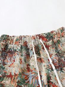 Manfinity Homme 男士成熟街头风格花卉印花修身裤 - 彩色 - 查看 7