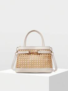 MOTF PREMIUM BOLSO DE MANO DE PU DE CONTRASTE PARA IR AL TRABAJO - Multicolor - Ver 6