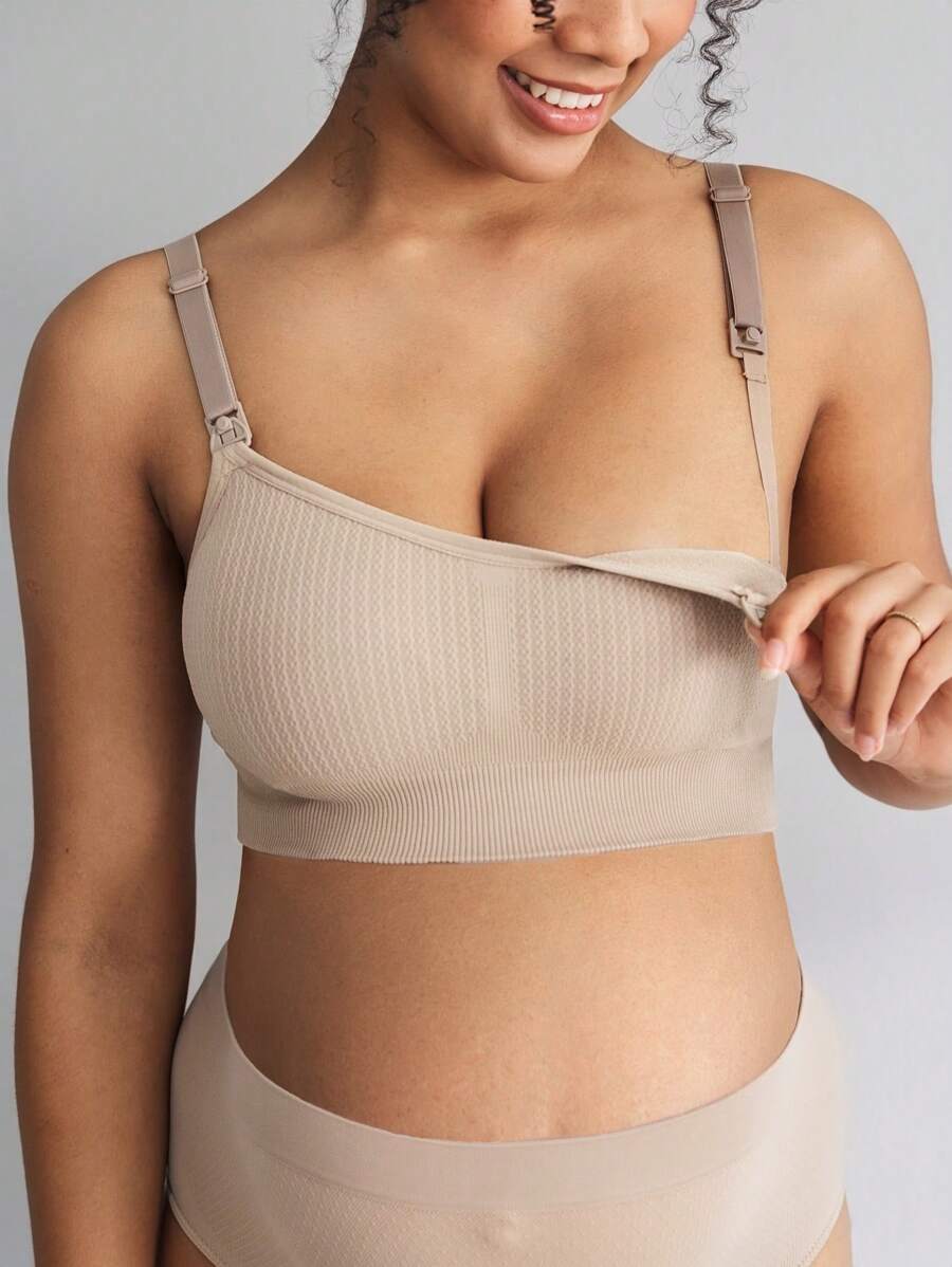 Moonlight&Mama 孕妇纯色舒适无缝哺乳内衣