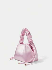SHECARRY BOLSO MAGNÉTICO CON FRUNCIDO ROSA PARA MUJER - Púrpura malva - Ver 4