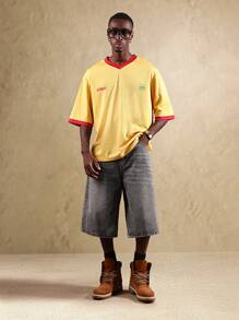 SUMWON Premium Retro Football Jersey Classic Unisex Heritage Inspired Jersey Authentic Soccer Style Graphic Sportswear Vintage Design - Yellow - View 5