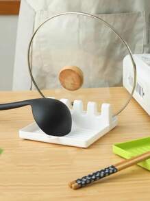 1 Piece Kitchen Supplies, Pot Lid Rack, Household Spatula Rack, Mat Rack, Cutlery Storage Rack, Multi-Function Plastic Storage Rack, Spoon Rack Mat For Kitchen And Living Room - Multicolor - View 5