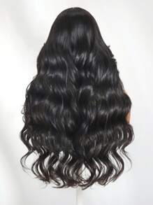 TrueHD 高清真头皮假发 13x4 隐形蕾丝前部波浪卷发，带脸部框架窗帘刘海，混合真皮基底抽绳，预造型，预剪，预拔，无结头发 - SNatural - 查看 4