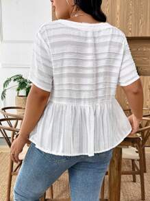 SHEIN LUNE 大码中式宽松女衬衫，休闲装，适合派对、聚会、街头、度假、圣帕特里克节、复活节、情人节、圣诞节、感恩节。柔软舒适，百搭修身，时尚春夏