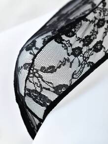 SHEIN DrisQ 男士性感蕾丝丁字裤，黑色露背丁字裤 - 黑色 - 查看 5