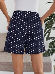 EMERY ROSE Shorts casuales de mujer con estampado de lunares, de verano