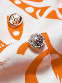 SOLERSUN Top con cuello en V y chaleco en la cintura con estampado total de verano y pantalones cortos para mujer, versátil para vacaciones, ir al trabajo y uso diario (Estampado floral aleatorio)