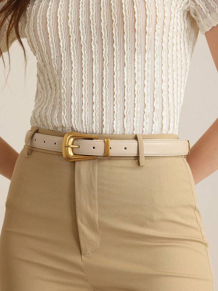 1PC WOMEN'S STREET METALLIC/METAL-FEEL FASHION WAIST BELT, SUITABLE FOR WORK AND PARTY