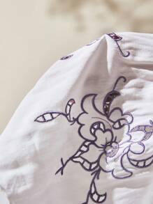 Easelle 新品夏季女式波西米亚风格度假波西米亚风女式休闲复古垫肩无袖图案衬衫上衣 - 綠色 - 查看 8