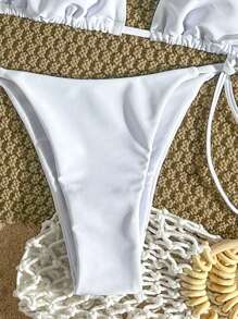 Swim Mod 3pcs Women's Tropical Print Bikini Set, Sexy Swimwear Beachwear For Vacation, Leisure, Sunbathing, Swimming Pool Party For Summer