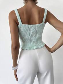 Firerie 女士前系带修身蕾丝花边吊带背心