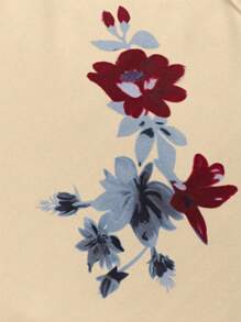 EMERY ROSE 女士花卉印花休闲度假吊带裙 - 杏色 - 查看 3