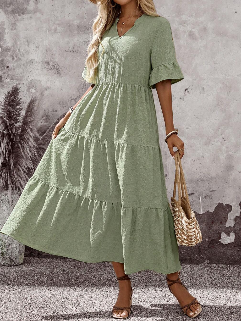 green and cream maxi dress Baltic Born Womens Martina | + White Size:14 32.33 Tropical leaf spaghetti strap fabric_sequin Aconiconi Elegant Brown Sleeveless