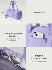 GLOWMODE 16L Max Large Capacity Carry Dual-Strap Duffle Zippered Bag Daily Active Casual