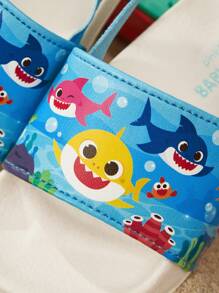 BABY SHARK X SHEIN Cute Ocean Fish Cartoon Pattern Baby Toddler Blue Slippers, EVA Material Is Light, Protect Small Feet, Suitable For Home Or Out Use, Unisex, Boys & Girls - Multicolor - View 5