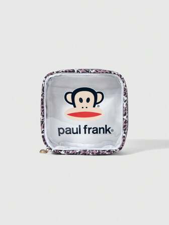 Paul Frank X ROMWE Cartoon Pattern Thick Padded Large Capacity Transparent Makeup Pouch