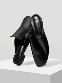 MOTF PREMIUM شبشب مربع الأصبع جلد اصطناعي