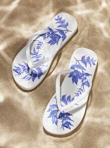 女士时尚黑色人字拖 - 彩色 - 查看 1