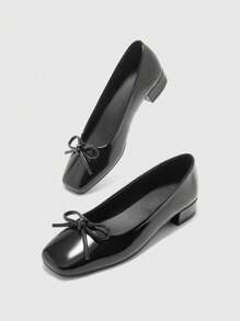 CUCCOO BIZCHIC Women's All-Match Black Casual Comfortable Slip-On Flats, Versatile For Daily Wear