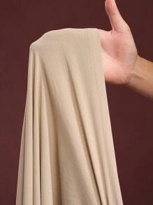 Veslaya Bộ 2 món mùa xuân/hè mới, phong cách thường ngày, công sở và nghỉ dưỡng, màu kaki trơn, tay raglan rộng rãi, cổ tròn, có túi và quần dài ống đứng, chất liệu vải dệt họa tiết, cỡ lớn dành cho nữ. Trang phục mùa hè cho nữ, bộ hai mảnh, phong cách cổ điển, phong cách công sở thường ngày. - Màu Khaki - Xem 8