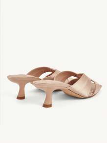 CUCCOO CHICEST 女士方头时尚日常高跟凉鞋 - 杏色 - 查看 11
