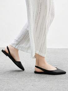 CUCCOO BIZCHIC Zapatos planos de punta estrecha negros - Negro - Ver 4