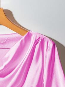 INAWLY Blusa de manga larga de unicolor elegante para ir al trabajo