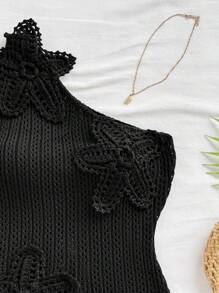 Soleia Abito monospalla, tinta unita, di moda per l'estate