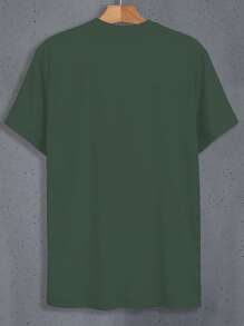 Manfinity Dauomo 男士夏季卡通动物印花圆领短袖休闲T恤，图案T恤