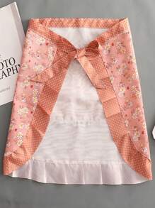 SHEIN 1pc Country-Style Breathable Canvas Half-Length Apron Fresh And Cute Wear-Resistant Oil-Resistant Suitable For Cooking Kitchen Use And Home Use - Half-Length Cooking Apron - Multicolor - View 2