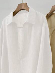 INAWLY Loose Soft V-Neck T-Shirt, Casual Pullover Blouse Fall Cloth For Women