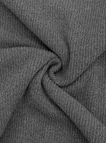 Manfinity Dauomo Męska koszulka z długim rękawem w jednolitym kolorze, prosta, do noszenia na co dzień, na jesień