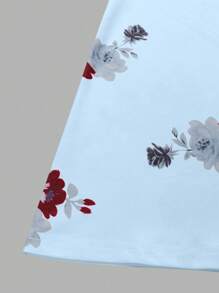 EMERY ROSE 女士时尚浪漫优雅印花吊带迷你连衣裙