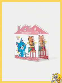 TOM & JERRY X SHEIN 欢乐粉红屋卡通字母图案亚克力组装收纳盒 - 粉色 - 查看 4