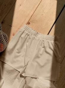 Comfortcana 2件套女士卡其色亚麻背心和长裤夏季套装 - 卡其色 - 查看 9