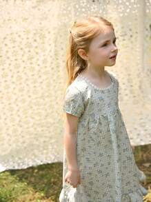 Young Girl' Simple Fresh Blue & White Plaid Ditsy Floral Ruffled Collar Casual Nightgown Loungewear Young Girls Clothing Dress Young Girls Clothing Spring Young Girls Clothing Cute Young Girls Clothes Young Girls Clothing Dresses Kids Summer Clothes Young Girls Dresses Kids Clothes Girls Young Girls Dresses Young Girls Dresses Summer Dresses For Kids