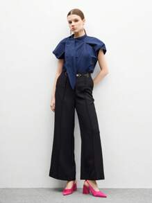 CUCCOO BIZCHIC Fashionable Fuchsia Open Heel Pointed Toe Chunky Mid-Heel Pumps, Classic Minimalist Design For Work, Date, Party, Holiday, Wedding For Christmas - Hot Pink - View 10