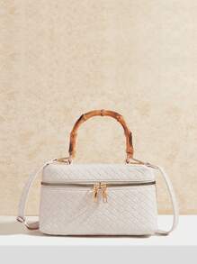 SHECARRY Borsa a spalla minimalista e versatile alla moda, colore bianco
