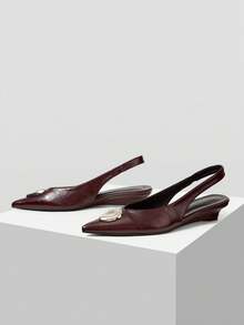 MOTF PREMIUM POINTED TOE SLIP-ON WEDGES SHOES FOR CHRISTMAS